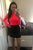 If you are seeking a stand out HOT pink top then this is it. It's truly really bright... comparable to high vis. I plan to wear it with my black leather skirt. It's a standout piece. - Trisha O.