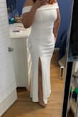 I ordered this for my civil wedding. It hugs my curves in the right places. Definitely a confidence booster. My fiancé is going to love it! It's a bit see through but not too bad. Just wear white underwear if any. - Jennifer K.