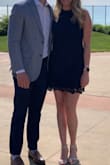 I wore this dress for a rehearsal dinner and fell in love. Fit me like a glove. I ordered a Medium first, but it was so tight on my butt and a little too short to wear to a rehearsal dinner. I ordered the large and it was perfect. I received so many compliments! I would wear it again and buy in other colors for sure! - Emily R.