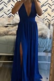 The bride picked this dress out for her bridesmaids and I absolutely love it! It's probably the best bridesmaid dress I've had on. It fits perfectly and is extremely well-made. I'm short, so even with those big heels, I will have to hem about 4 inches. These dresses are made for tall people, so be prepared to hem whatever you purchase if you're a shortie like me. - Duyen T.