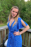 I absolutely love this wrap dress and it's my favorite of the three that I ordered. It adjusts with a tie on the inner part of the dress as well as a tie on the outside. I wrap it around my waist twice to get a snug fit. The stress is very low cut and it's pattern it so cute! Definitely a classy piece. My fiancé really likes it as well. Looks great with my white triple kick Keds or sandals. I can't wait to buy more stuff from Lulus! I should also add that if you've got a tank top crop top, it would be suitable to wear underneath so it's not so low cut but I wore it without because I like the freedom of no bra when I'm anywhere but at work. - Mallory S.