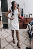 Got this to wear for my grad pictures since my graduation ceremony got canceled. Order an XS from the reviews & it fit perfectly! I was nervous because I usually have to get everything altered, but the length is just perfect, and fits like a glove, but also has room to stretch in needed. Very elegant! - Destiny T.