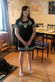 I was a bit worried that it would be too small, as I have a larger bust. It fits amazing and I love the material. The sandals are very comfy. Pairs well with any jacket! - Danielle M.