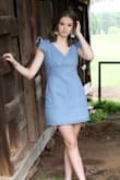 Love how it fits with a cute flare. Had to take in the straps in the back but not a big deal. Love this dress! Used it for senior pictures. - Virginia P.