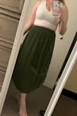 I received SO many compliments on this skirt! I paired it with a crop top also from Lulus. It was flowy and light weight, the color was perfect. I can't wait to wear it again, maybe dress it up for date night! - Maranda L.