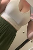It's perfect and not see through, I'm wearing a pink bra under it in the picture! I probably could have gone with a medium but I like the way the small fits on me. It'll be easy to pair this with pretty much everything in my closet. - Maranda L.