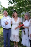 Amazing, beautiful dress. Wore it for my outside wedding. Many compliments. I literally took it out of the bag and put it on. No wrinkles,  just lovely.  Thank you. - Melinda K.