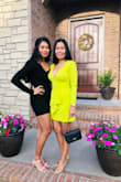 I wore this dress for Mother's Day dinner, and I love everything about it! The color is great for spring and it fits like a glove. The material has a medium thickness and the length is perfect which is exactly what I want. - Theresa B.