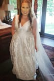 I ordered multiple dresses for small wedding ceremony after wedding was postponed. This dress was gorgeous and made me feel like a princess on my special day! The fabric was so pretty and the dress was very comfortable! - Alexandra J.