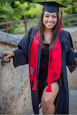 Wore this dress for my grad pictures and I absolutely LOVED how it fit. The slit was beautiful and not too high. The straps were adjustable (didn't know I needed that until I saw it). And the dress was so thick I didn't have to wear a bra with it. It was great! Thank you. - Andi R.