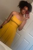 It fits almost perfectly. I have a little extra space in the chest area but I don't think it's too noticeable. The length works with or without heels. If you wear it without heels you might need an inch off the bottom. Can't wait to wear it for the event coming up! - Charla J.