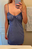 I really like this dress! I had to do some adjusting to the chest area to tighten it so it scrunches. I'm glad I got the small, the XS would be wayyyy too short - Jessica M.