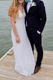 This was perfect for our beach elopement! It fit beautifully. It was just long enough to cover my shoes and blow nicely in the wind. I'm usually a medium in most things but sized down to a small in this and it fit perfectly. If you have a large chest, your regular size would probably be best. - Elsa A.