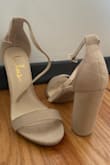I love these heels they look amazing. However, they are big. I am normally a size 7 and ordered a a half size down because of the reviews, but they were still too big. I would definitely recommend getting a whole size down. - Alisha T.