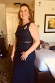 Gown is beautiful - fabric was soft and lightweight. Fabric has some give so this Mother of Groom was comfortable all night.   I received SO many compliments - thank you! - Tammy J.