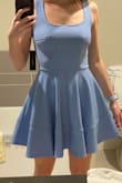 Love the color, the shape is flattering, very thick material. So probably not best for hot days. - Tiffany T.