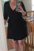 Great multi-purpose dress. Can be dressed up w heels and jewelry for fancy events or date night, but can also be worn everyday. The material is a little bicker than I thought- more of a thick spandexy feel- but without the curve snagging of spandex. Comfortable and cute. - Alyssa A.
