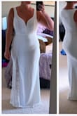 Love love love! Perfect length with a 1.5" heel. Wearing this to my rehearsal dinner! - Elizabeth H.