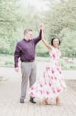 Words cannot describe how much I LOVED this dress. I used this dress for my engagement pictures and at first I was a bit nervous when purchasing because I know it would be kind of iffy to find colors for him, but we went off the colors from the flowers! It's so flowy and whimsical and the photographer LOVED it for all of the shots! I felt like a princess in it! The only thing was the chest is a deep V and you really have to have the chest to fill it! I had to pin mine at the top as to not show my bra but that's just me and my small chest! Thank you! - McKenzie M.