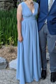 My friend used these dresses as her bridesmaids dresses at her June 2019 Wedding. We all looked great and the dresses looked stunning in photos. However, I had to get the dress hemmed quite a bit, also, as I am a bit smaller in the chest area, the dress was too low cut for me and I had to get it altered up top as well. On the day of the wedding, we all struggled with finding the right combination of double-sided tape, cups, etc. to avoid an unplanned nip-slip. Part of this may have been mitigated by ordering a size down. Overall, the dresses looked great but I don't think any of us felt comfortable in them. I do not think I will be wearing this dress again. - Victoria J.