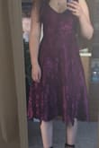 This dress is true to size. Lulus always comes through with great dresses! The lace is high quality, may be a bit much cleavage for some but I like it just fine. - Kendra T.