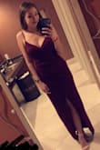 I originally ordered both an x-small and a small, and the x-small fit much better. Overall was super comfy to wear at my formal and didn't move around much throughout the night! - Michelle C.