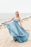 This was perfect for beach pictures and it moved so well. I had to safety pin the bust area though because it was a little low cut for my taste. - Kim H.
