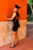 I bought this dress for my graduation and graduation pictures and I love it! The fit is perfect and comfortable. The front is classy and the back shows some skin and ties back to add something fun to the dress. I am very happy with this purchase!!! This was my first purchase from Lulus and definitely will not be my last. :) - Natani N.