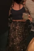 This is great for wearing under a deep V or pairing it with high waisted skirts and dresses. Really flattering on the bust! Skirt from Lulus too. - Sofia S.