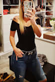 perfect top for day or night. So soft and comfortable. As always, I order a size up with bodysuits due to my height so it is not tight lengthwise. - Danielle D.
