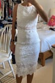 I was so excited about this dress for my zoom wedding (thanks, COVID!) and when it got here, the lace looked nice quality and the color was pretty. However, it was WAY too big in every way. The top was too long, baggy, and unflattering. The waist elastic was slightly too big and the skirt wasn't fitted the right way, not as baggy as the top but still not as flattering as I had hoped from the website images. Had to return :( - Roxana M.