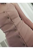 I ordered an x-small (my usual size) and the dress was too big/excess fabric. But for some reason the buttons look as if they're being pulled apart like it's too tight?? Nice fabric and I would've loved to keep it but it's not flattering on me. Would probably be better on some curvier. - Hailey V.