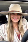 This hat is perfect! I love it. It has an adjustable tie on the inside as well, which is really nice !! - Alexis G.