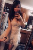 Fit true to size! A little tight in the chest area but most dresses are for me... I'm tall and it still allowed coverage of the assets. The material is very flattering on the midsection. Can't wait for warmer weather to wear this! - Rachel J.