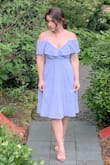 This dress is light and flowy with pockets. I've worn it and washed it several times and it's held up pretty well. I ended up sewing the top so there was a little less cleavage and it was more classy / party with work friends or family appropriate. - Kat V.