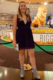 I love, love, love this dress! It's so fun, colorful and flirty! The only thing is is the empire waist feels a little tight, but I think if I would've gotten a bigger size, it would be too big. (I gave it five stars because I love it so much :)) - Allisone D.