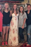 This dress lived up to the hype! Typically, I'm a size SMALL. I purposely ordered an EXTRA SMALL hoping the length would be shorter knowing that I wouldn't have time to get it altered. I wore this dress (with wedges) to my bridal shower brunch and got so many compliments. It's absolutely gorgeous!
If I had more time, I would have ordered a small and got it hemmed to wear with flats. I'm still so in love with this dress. - Sadie D.