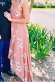 Color and material were just as pictured. Fit great, good flowy length, might be long if you are shorter. Has a lining inside. - Claire P.