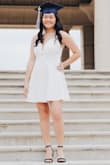 I got this dress for my graduation pictures and they turned out perfect! The dress was a bit loose so I did sew the straps a little. But other than that it fit good. There was a little extra room for my tummy just in case I eat a lot so that's good. :) - Nala K.