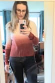 This sweater is a bit ill-fitted if you have a bust, I think it would look more flattering on someone flat-chested, but this was remedied by tucking it into pants. Love the color scheme though, and for the cheap price it's totally worth it and I will definitely be wearing it. It is a bit itchy. - Natalie K.