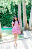 I wore this for my graduation photos and I am OBSESSED with the fit! I got a medium and it was perfect! The color is perfect and it looks beautiful <3 - Aliyah C.
