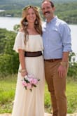 I ordered this for a family ceremony after the Corona delayed our wedding. Though it was way too long (not unusual- I'm only 5'4"), it fit great! I had a little extra room, but that just made it more comfortable! I had a great experience with this dress! - Cassie C.