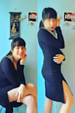 The slit is sexy but the top isn't too revealing the material is so soft and comfortable. I could wear it all day but for sure it wasn't worth 21$ I paid for it looks like a 14$ dress tbh but I still love it. It looks a little plain to me so I'll throw on a fashion belt to level it up a notch. - Amy W.