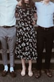 Wore it to play cello for a wedding. Needed a long dress to not flash everyone when I sat down to play. It's a pretty dress and well made, but def long and conservative. For tall girls, be prepared to look TALL. I bought an XS and it fit well, but I'm never usually an XS. Size down or be prepared to look like a lump of fabric. - Ariel B.