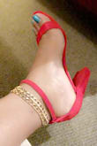 I was scared to order since I always like to try on my heels and I was only scared that it would be a different red from my dress and everything matched perfectly !! I'm so happy - Angie K.