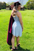 This dress was beautiful! I love the color it fits, good, and has great material! I wore this dress for graduation pictures. These dresses are great for special occasions! - Carly