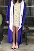 The dress was perfect! I ordered it online a week before my grad pics and was worried about it not coming in on time and it being too short but the dress fit perfectly and came in way sooner than expected! I also paired it with a pair of shoes from lulus and those fit perfectly as well!! Overall I'm super happy with my order! - Gabriella H.