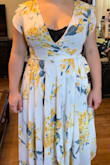 If you have a large bust size this isn't the dress for you. We purchased the xl which is the biggest size they sell. The dress is beautiful, wonderful material and fit everywhere except the bust. - Savannah N.
