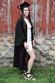 I bought this dress for graduation photos and I'm absolutely in love! it's so simple and just so cute. I love the open back but the sides of the open back were a little loose but nothing terrible. A small fit me perfectly! - Jacqueline J.