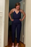 It's exactly as pictured! I love it and can't wait to wear it. I do have more muscular legs so the thigh area is a *teeny* bit tight on me, but not enough that I would go a size up. It doesn't bother me. :-)
I tried it on with slippers, oh well! - Kerry B.